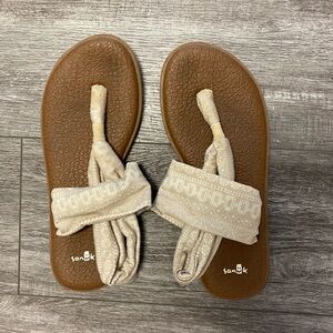 Sanuk Tan Yoga Sling Sandals